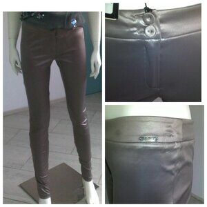 NWT Patrizia Pepe Sera  Gray Silver Skinny Pants